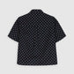 Cocktails for the Girls shirt - Japanese Polka dot navy