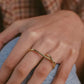 Bague double L’Audacieuse vermeil
