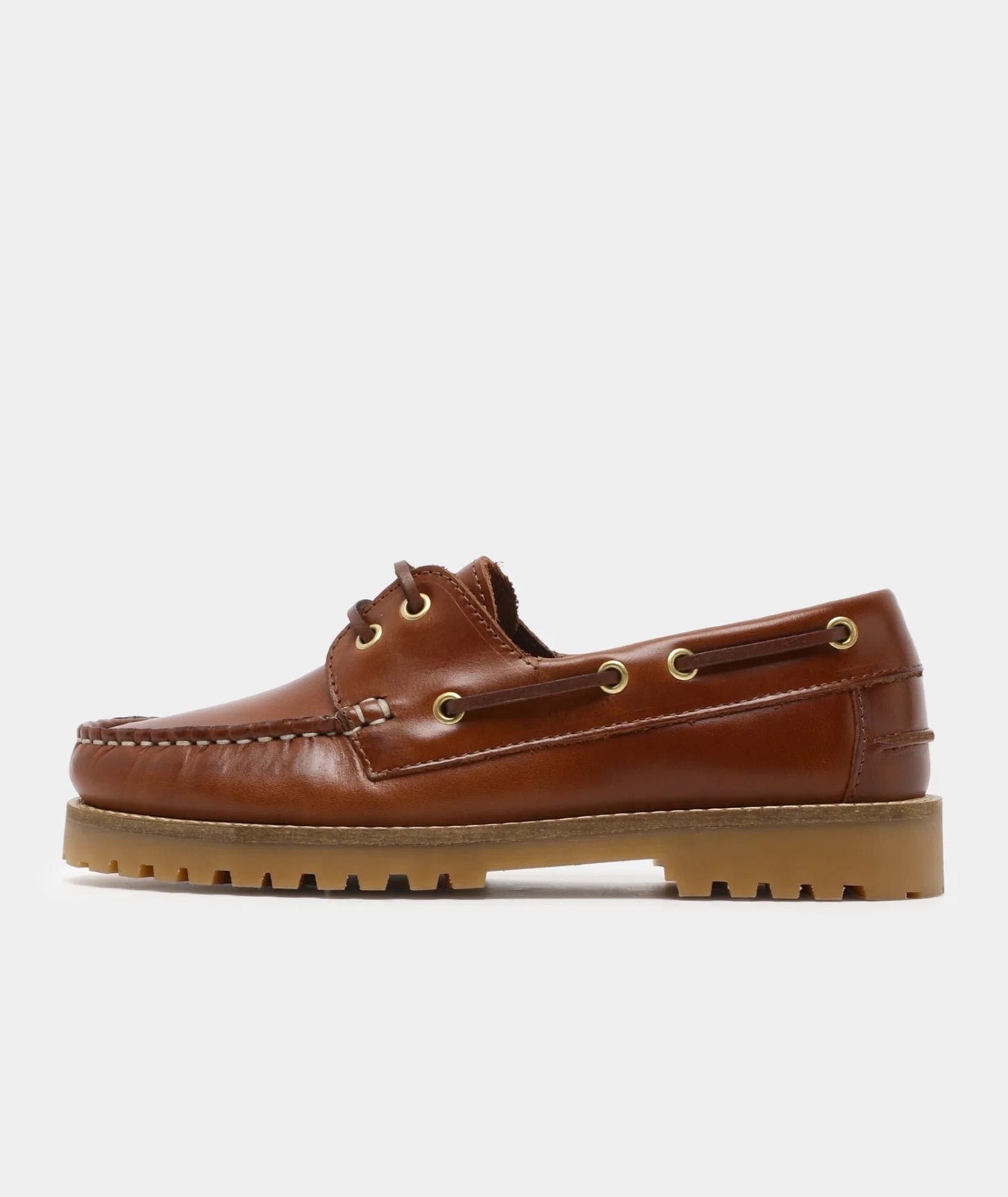 Ollie Boat Shoe Women - Brown Leather