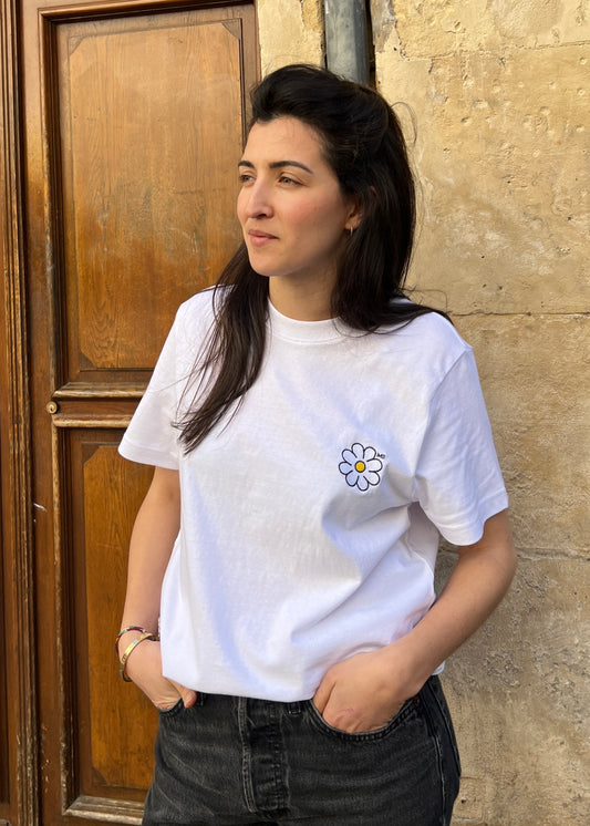 T-shirt Marguerite - Blanc