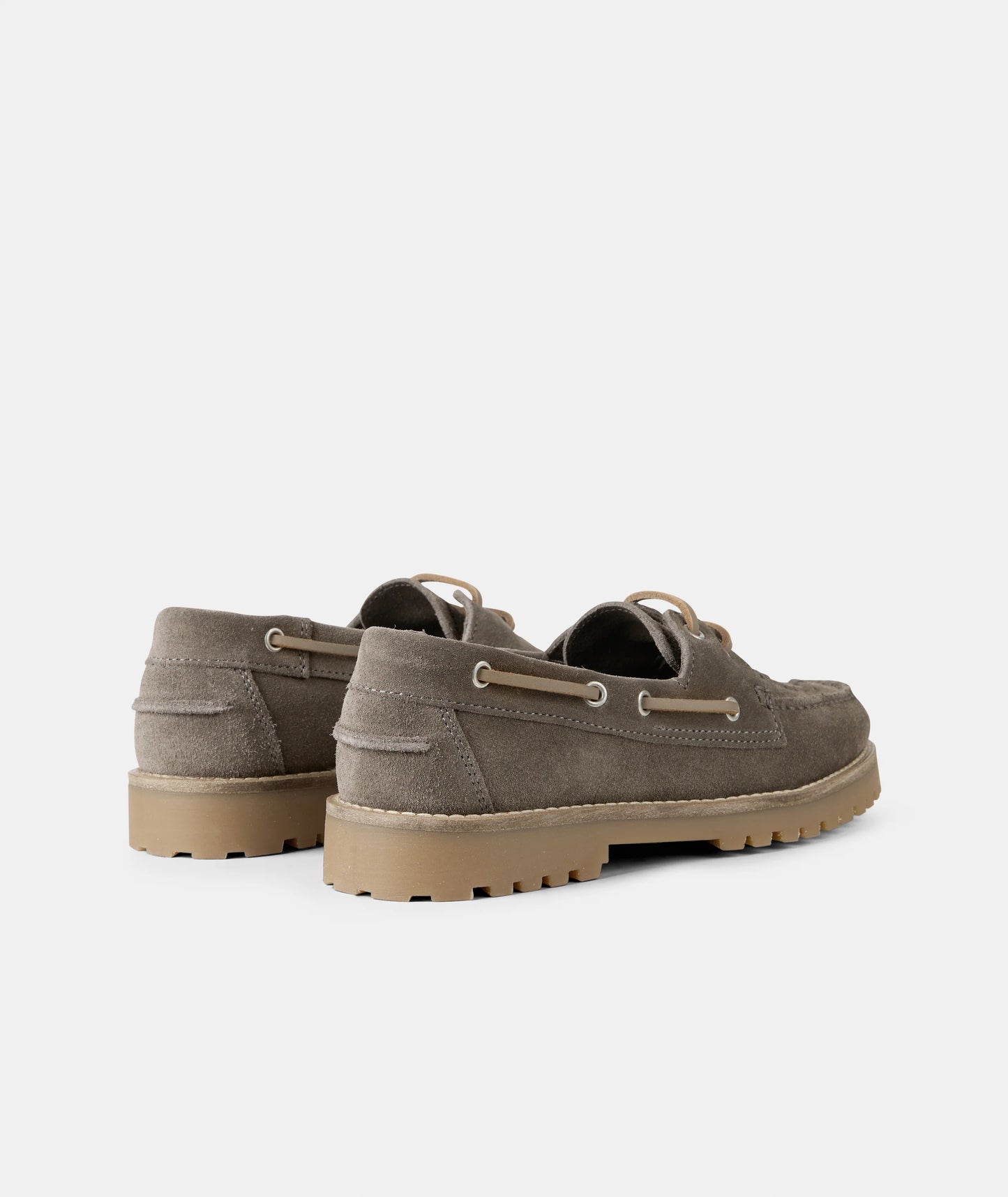 Ollie Boat Shoe - Truffle Suede Braided