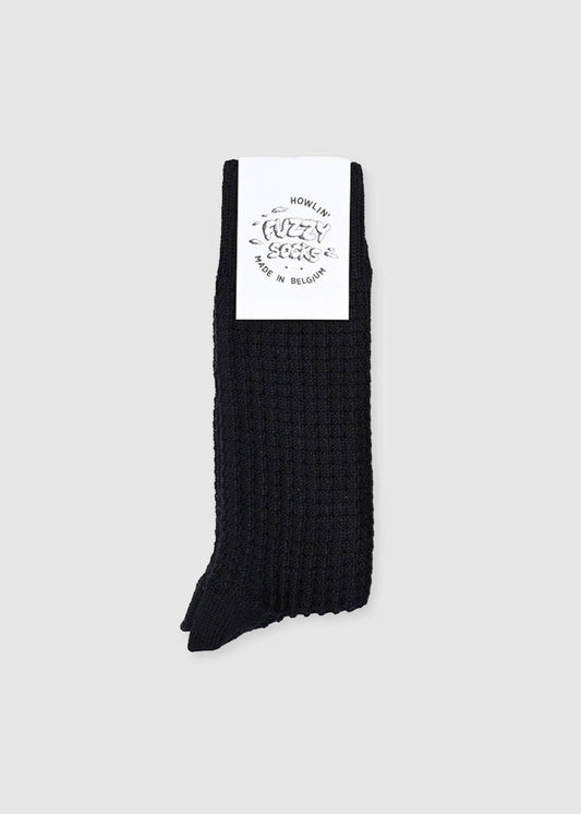 Chaussettes Fuzzy Waffle - Black