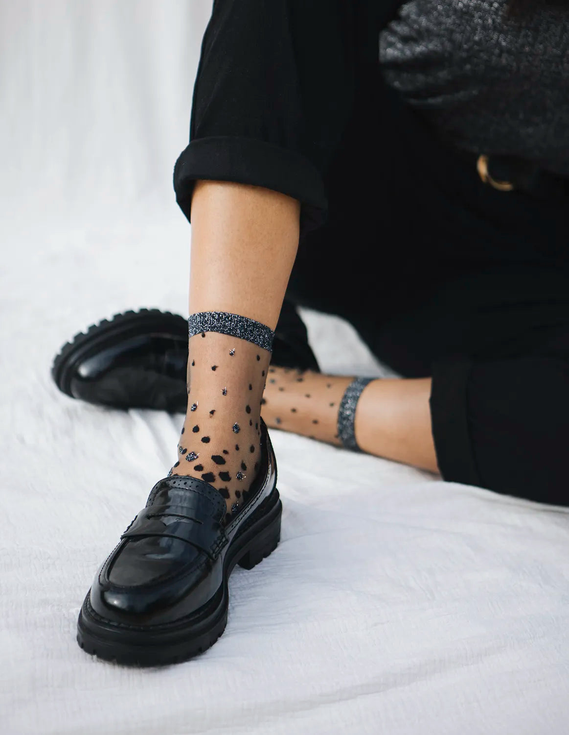 Chaussettes Nakameguro silver