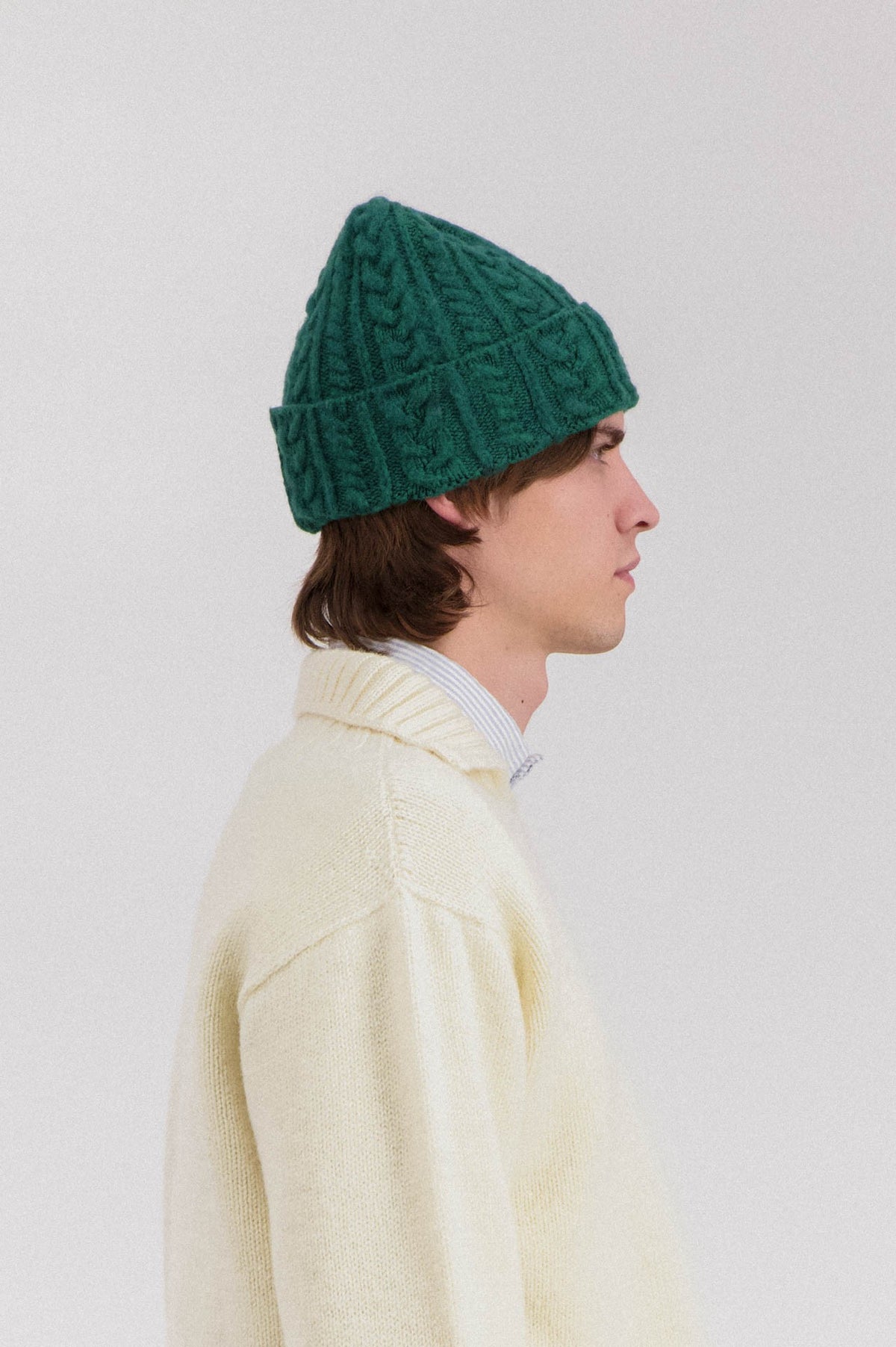 Cable Festival Hat - Green Dream