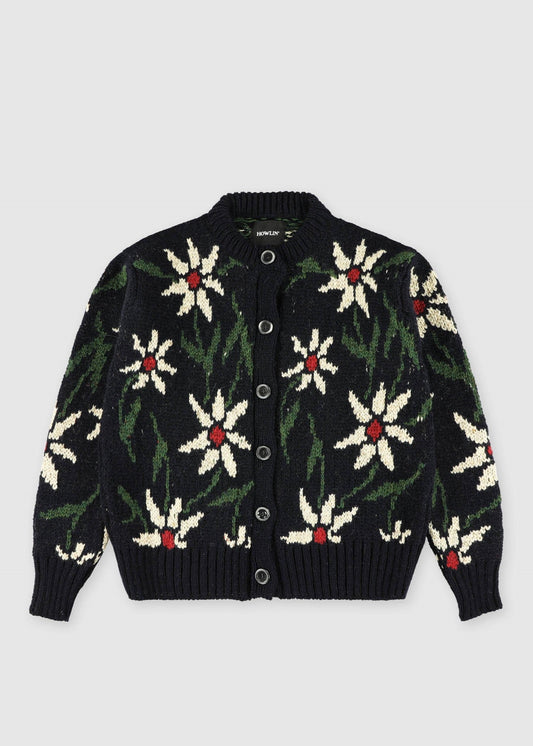 Flower Cardigan - Navy