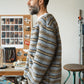 Cardigan Cameron Zip - Grey Stripes