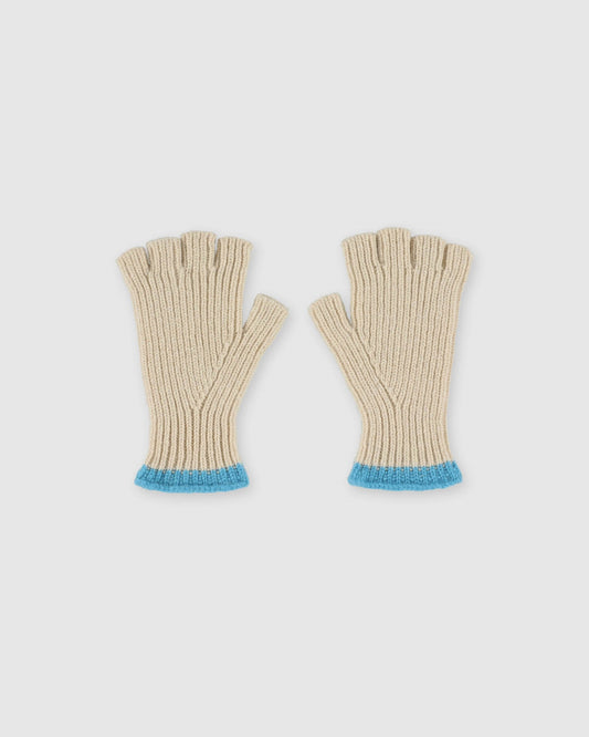 Mitaines Lost My Fingers in Ribbed Gloves - Oatmilk