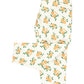 Trousers - Ecru Mustard Flowers