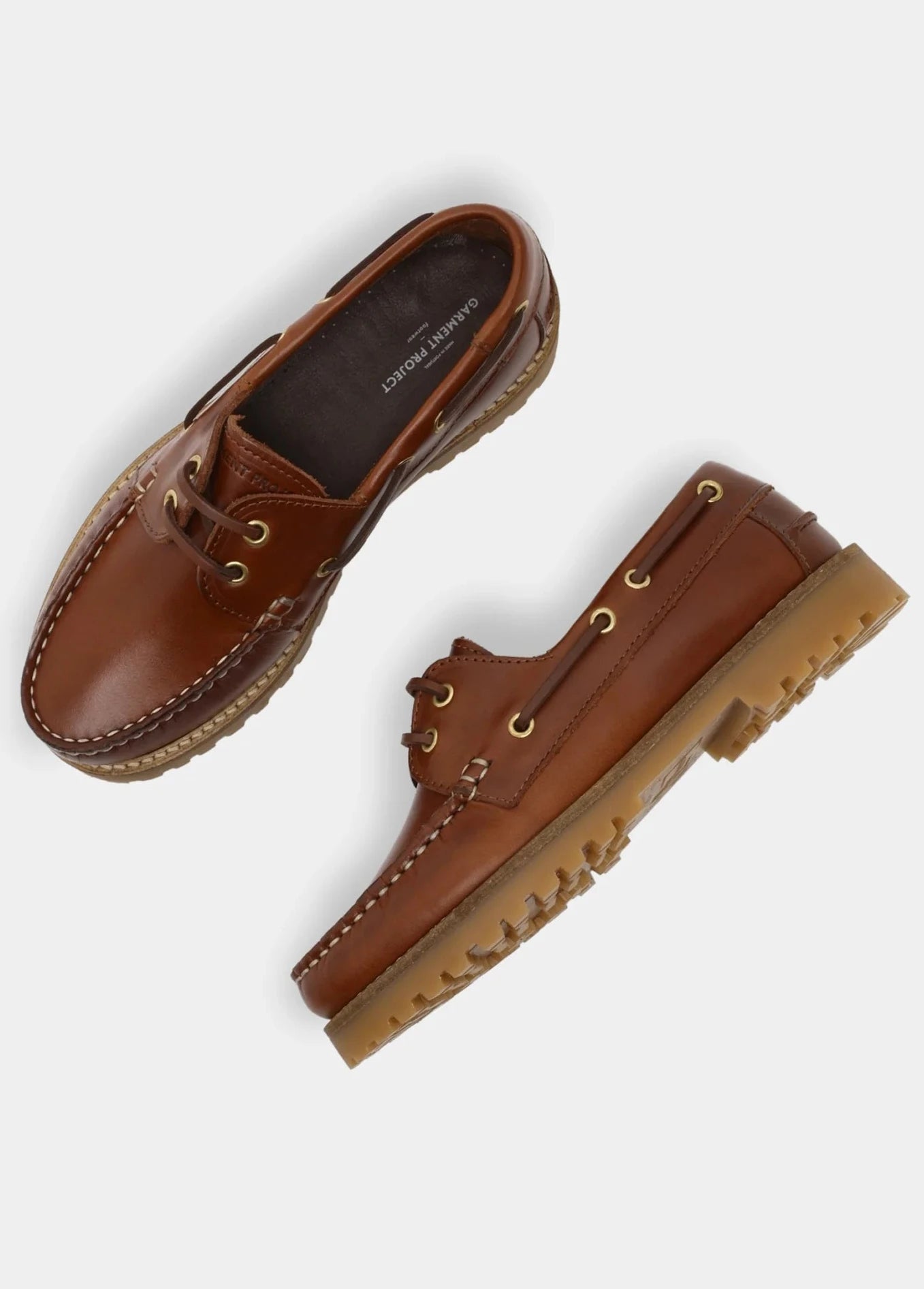 Ollie Boat Shoe Women - Brown Leather
