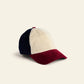 Casquette velours - Bordeaux ecru navy