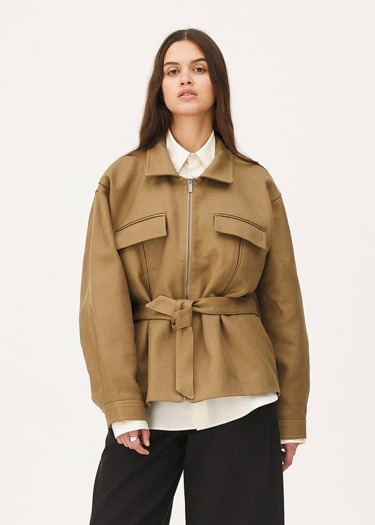 Blouson ceinturé Draby - Field brown