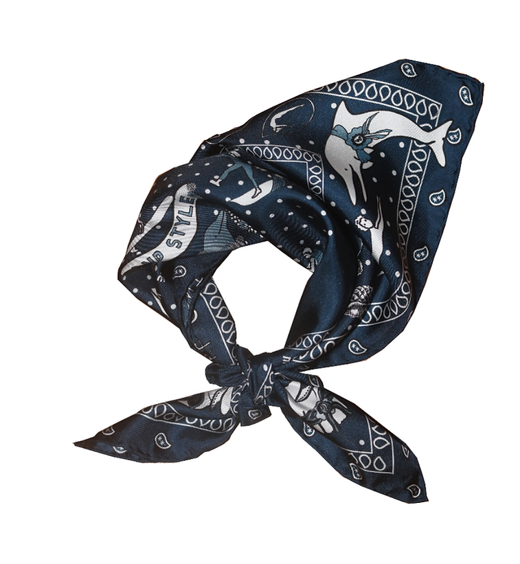 Bandana Sea Beauty - Bleu marine