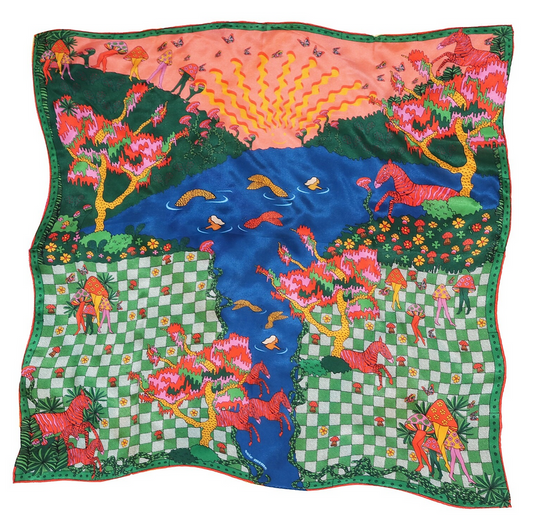 Foulard Magic Forest - Vert
