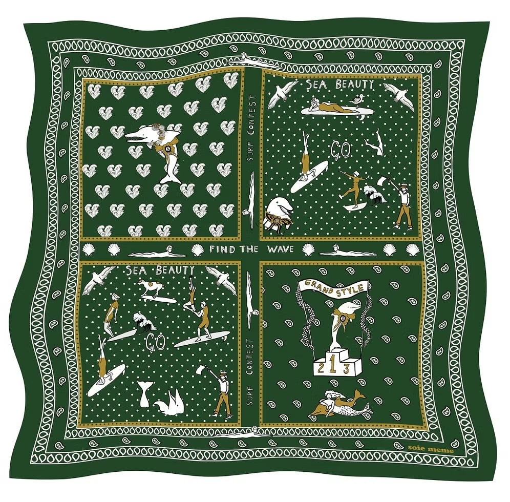 Foulard Sea Beauty - Vert