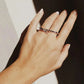 Bague double L’audacieuse argent