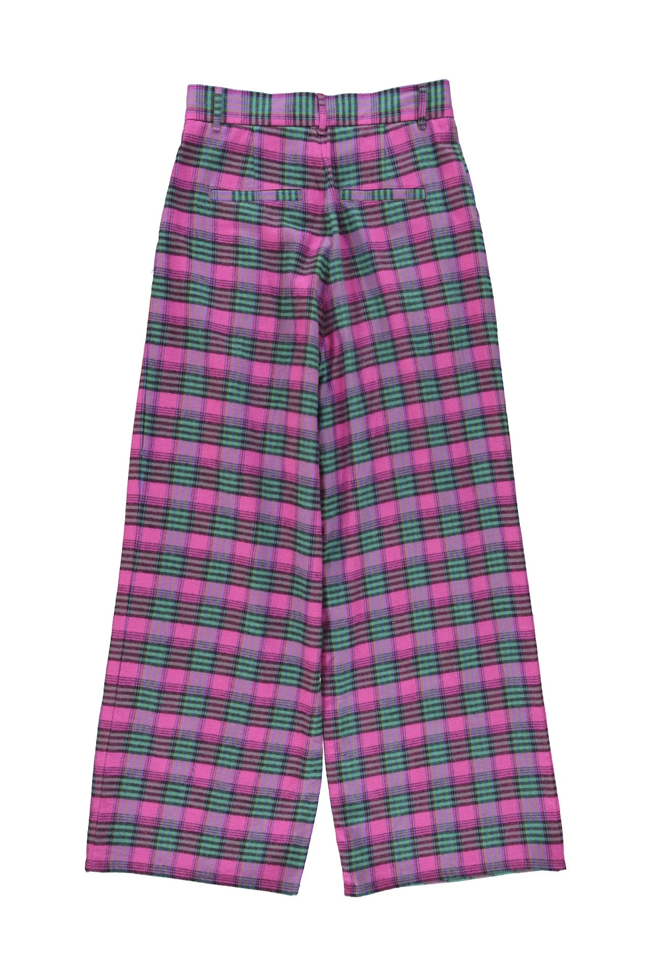 Trousers | Fuschia & green checkered