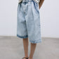 TNS Denim Woman Bermuda - Bleach Denim