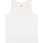 Sleeveless round neck top | Ecru w/ "here comes trouble" print