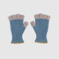No Fingers in there Ribbed Gloves - Soft Blue