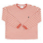 Long sleeve | Red & ecru stripes