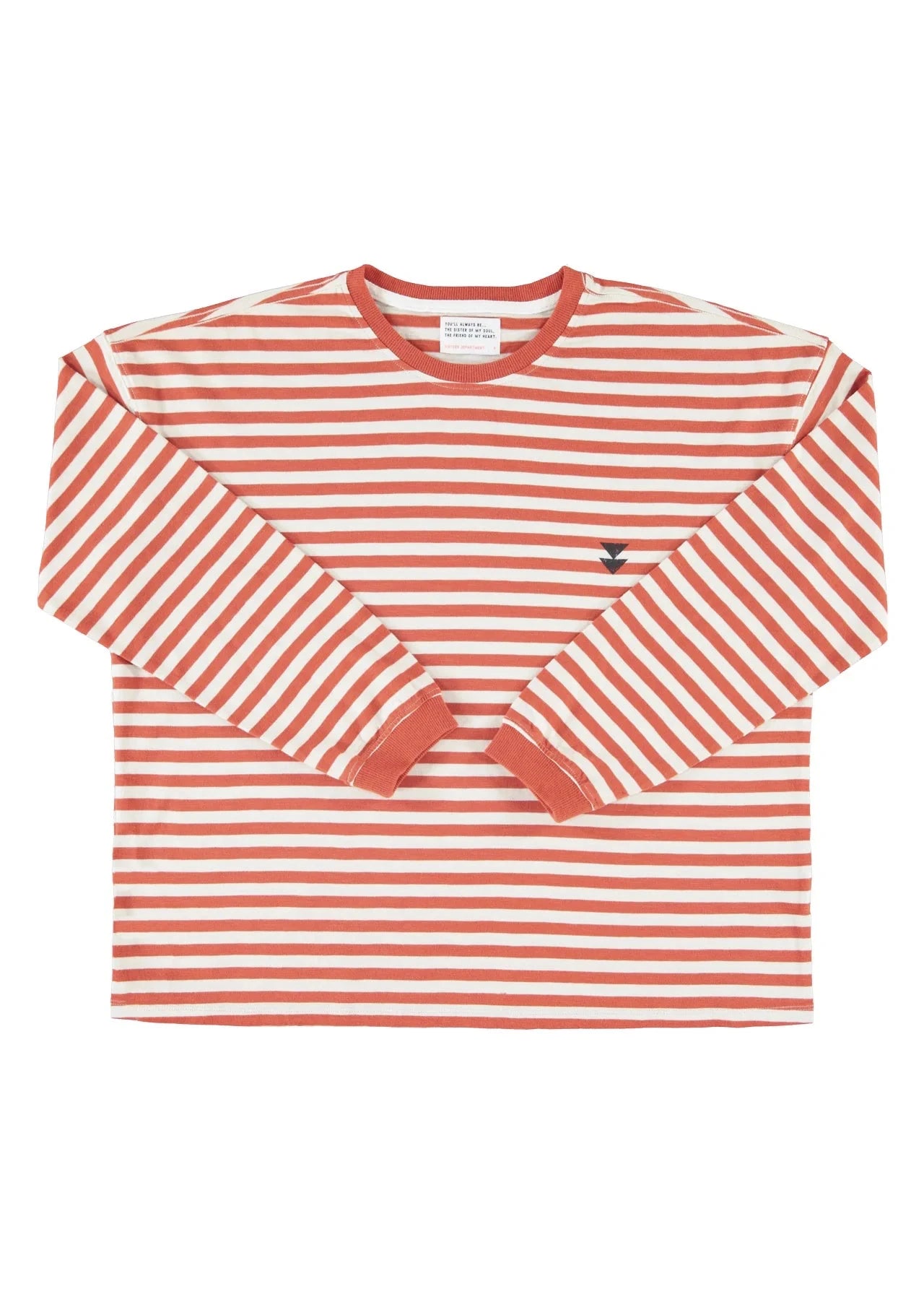 Long sleeve | Red & ecru stripes