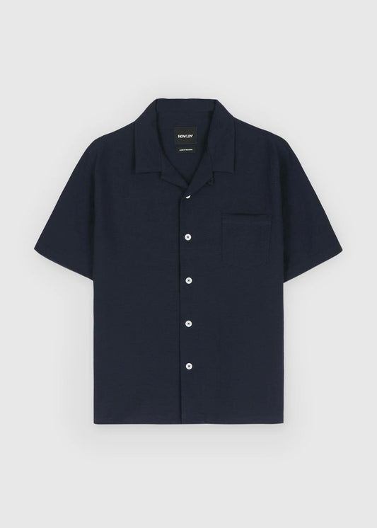 Chemise Cocktail Shirt Seersucker - Navy