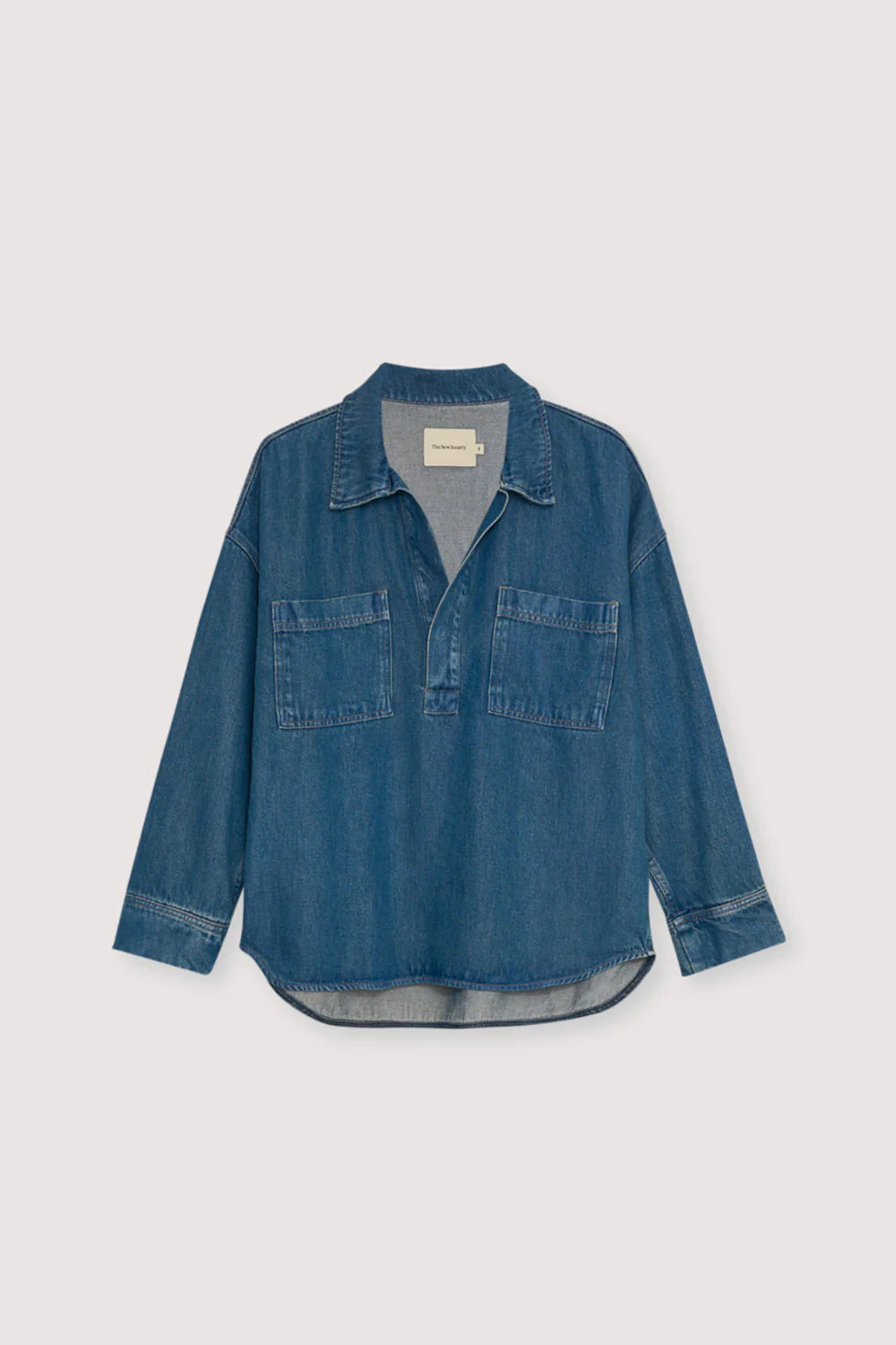 Tencel woman shirt blue denim