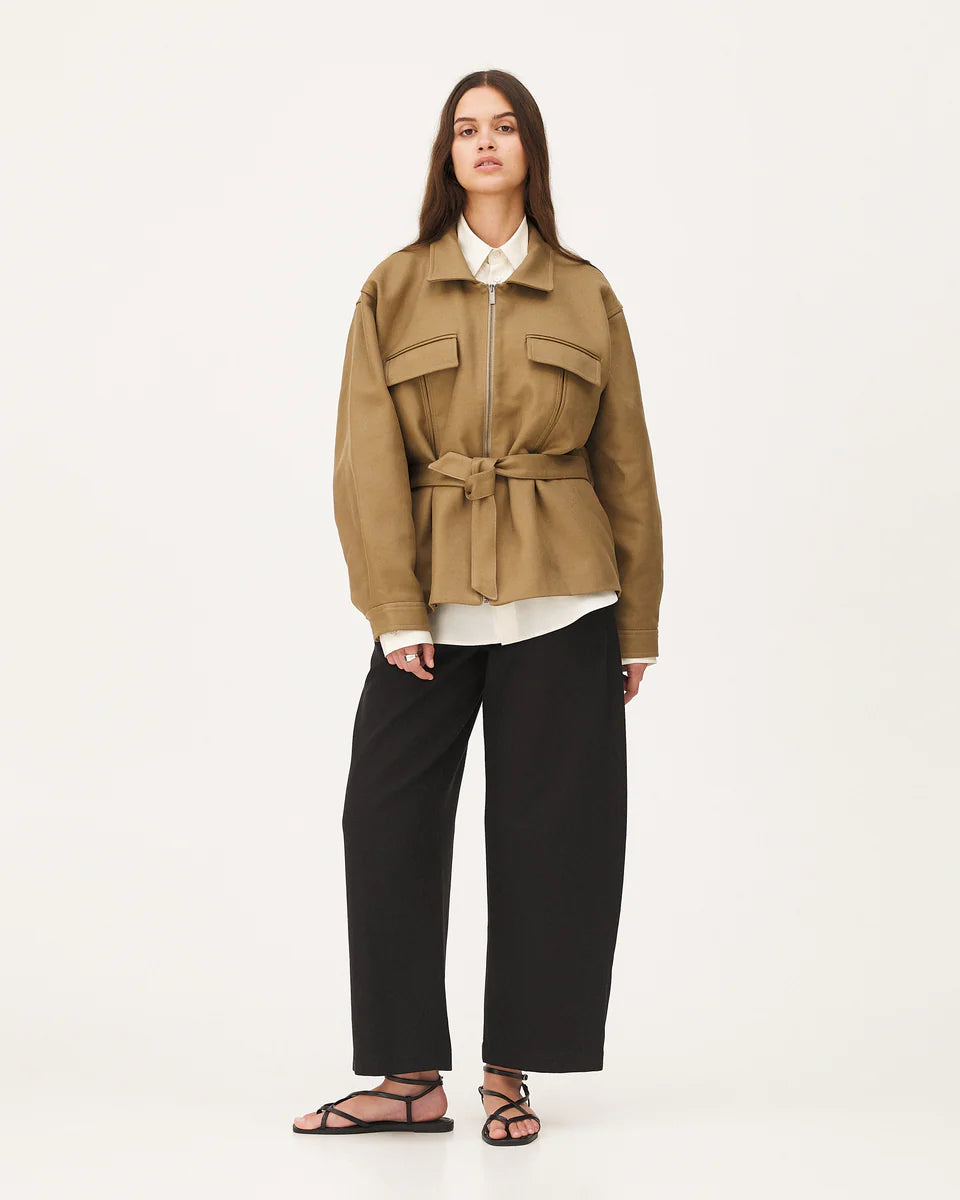 Blouson ceinturé Draby - Field brown