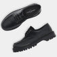 Pete Moc Toe - Black Leather