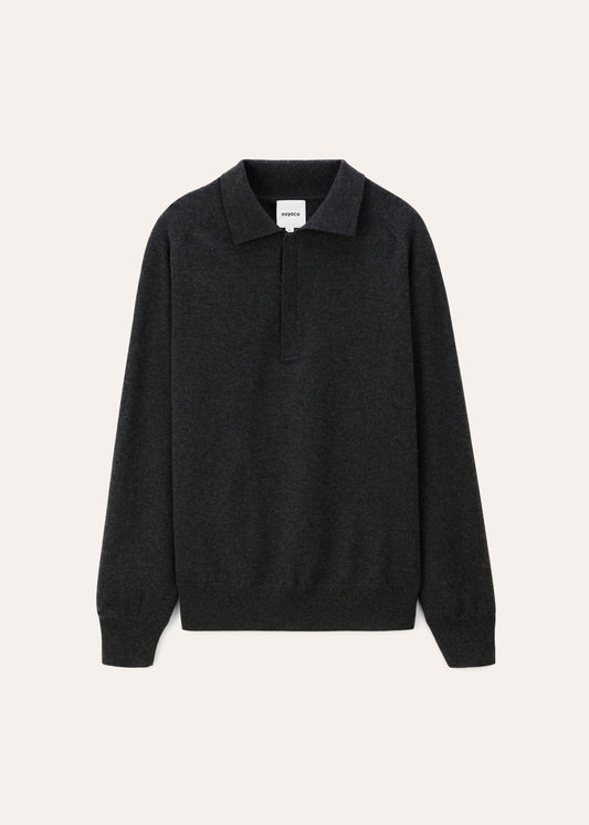Polo manches longues Hanzo - Anthracite