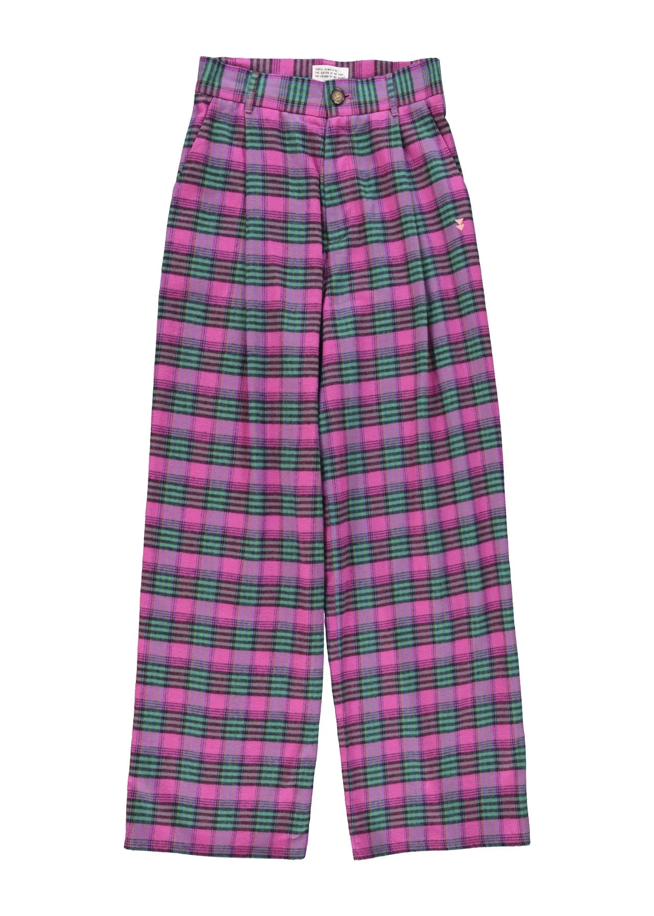 Trousers | Fuschia & green checkered