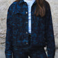 Night Camo Denim Jacket - Raw Blue
