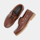 Ollie Boat Shoe - Brown Leather