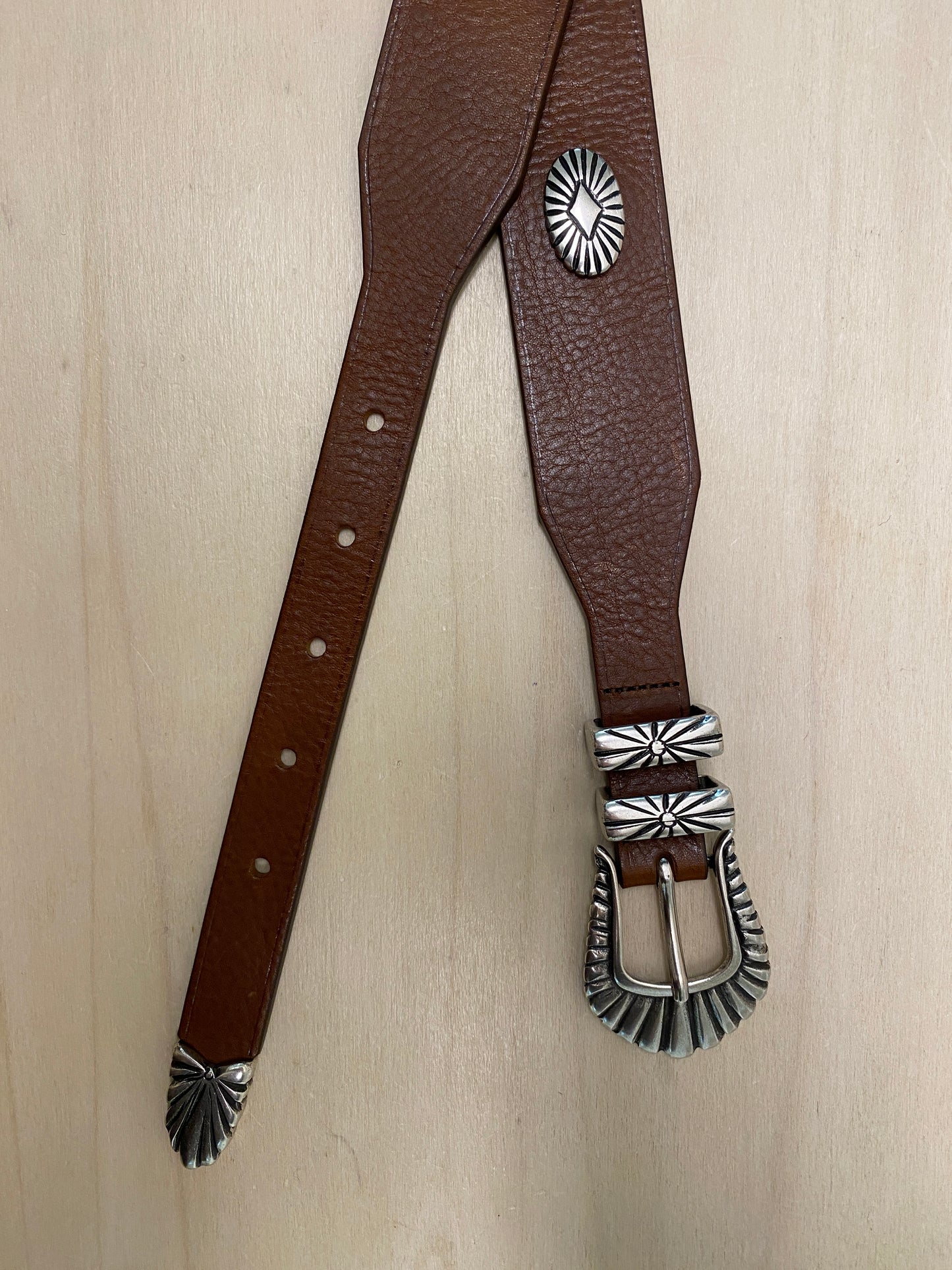 Ceinture tannage végétal marron 94657AS