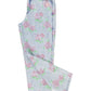 Trousers | Washed blue denim w/ flowers