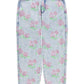 Trousers | Washed blue denim w/ flowers