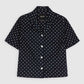 Cocktails for the Girls shirt - Japanese Polka dot navy