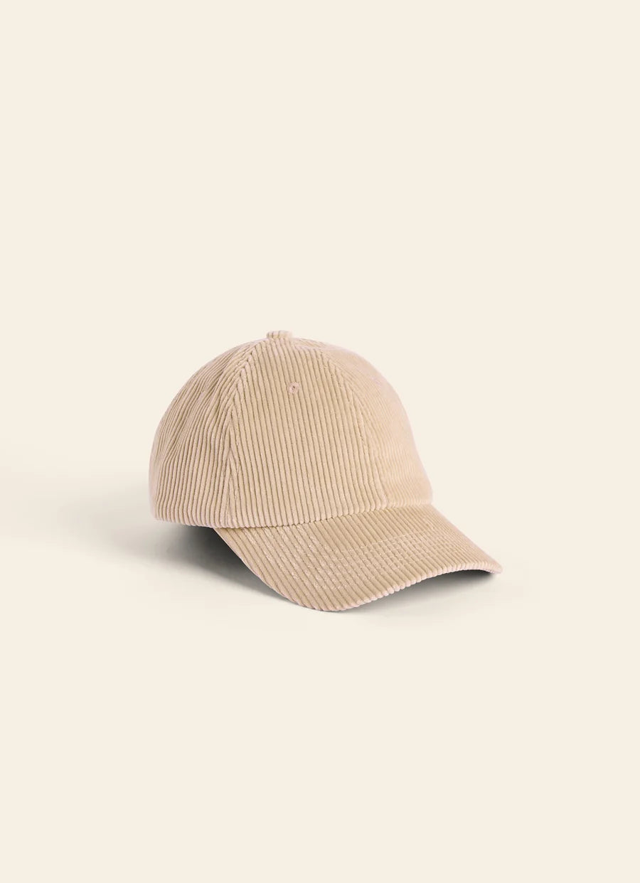 Casquette velours sable