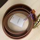 Ceinture cuir havane boucle Ovale 94703BR