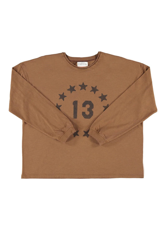 Long sleeve | Brown w/ "13" print