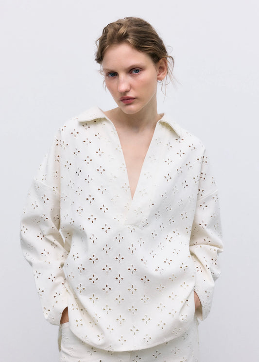 Camelia Woman Blouse - Pure Cloud Denim