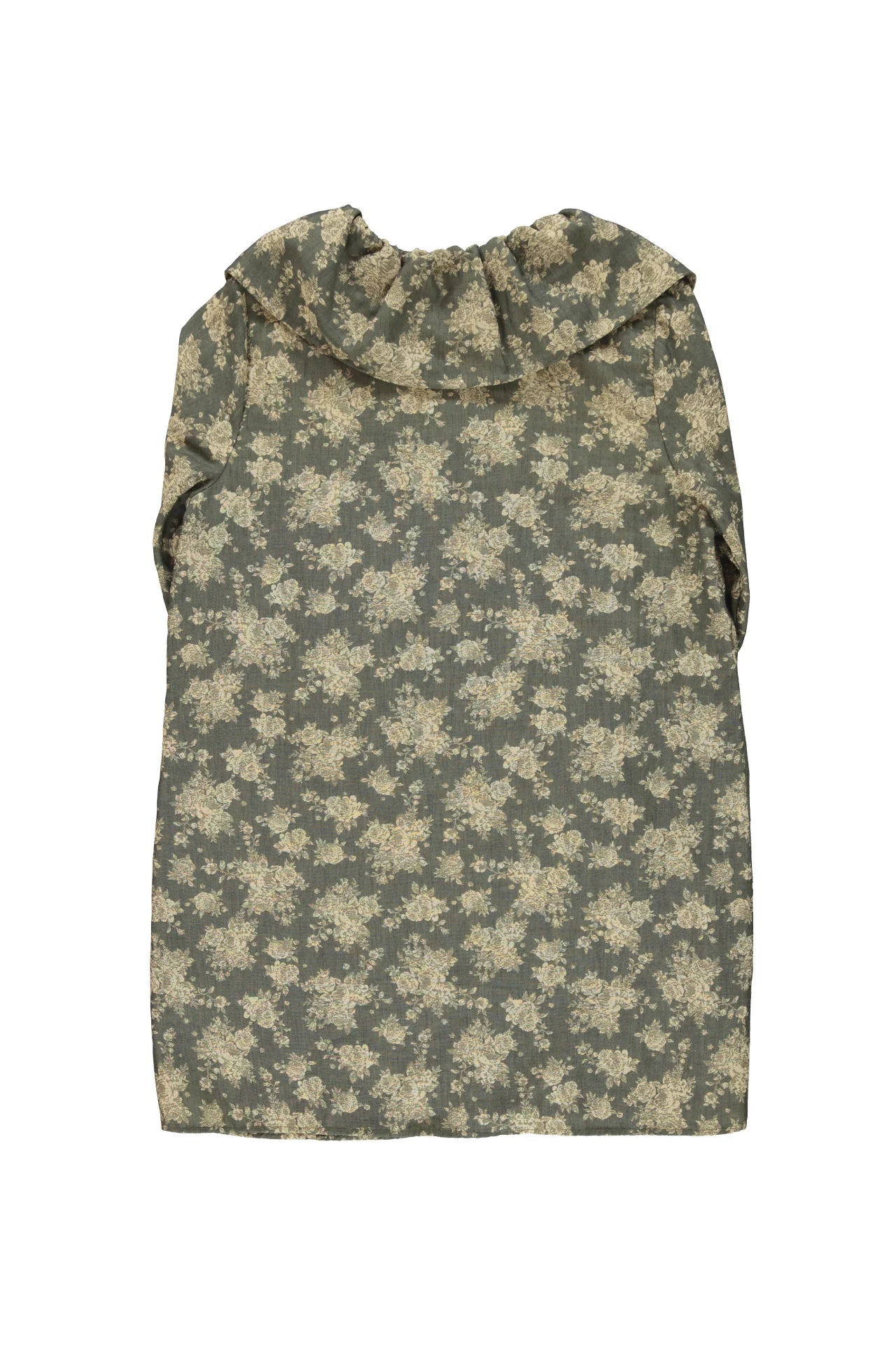 Short dress | Green w/ floral jacquard