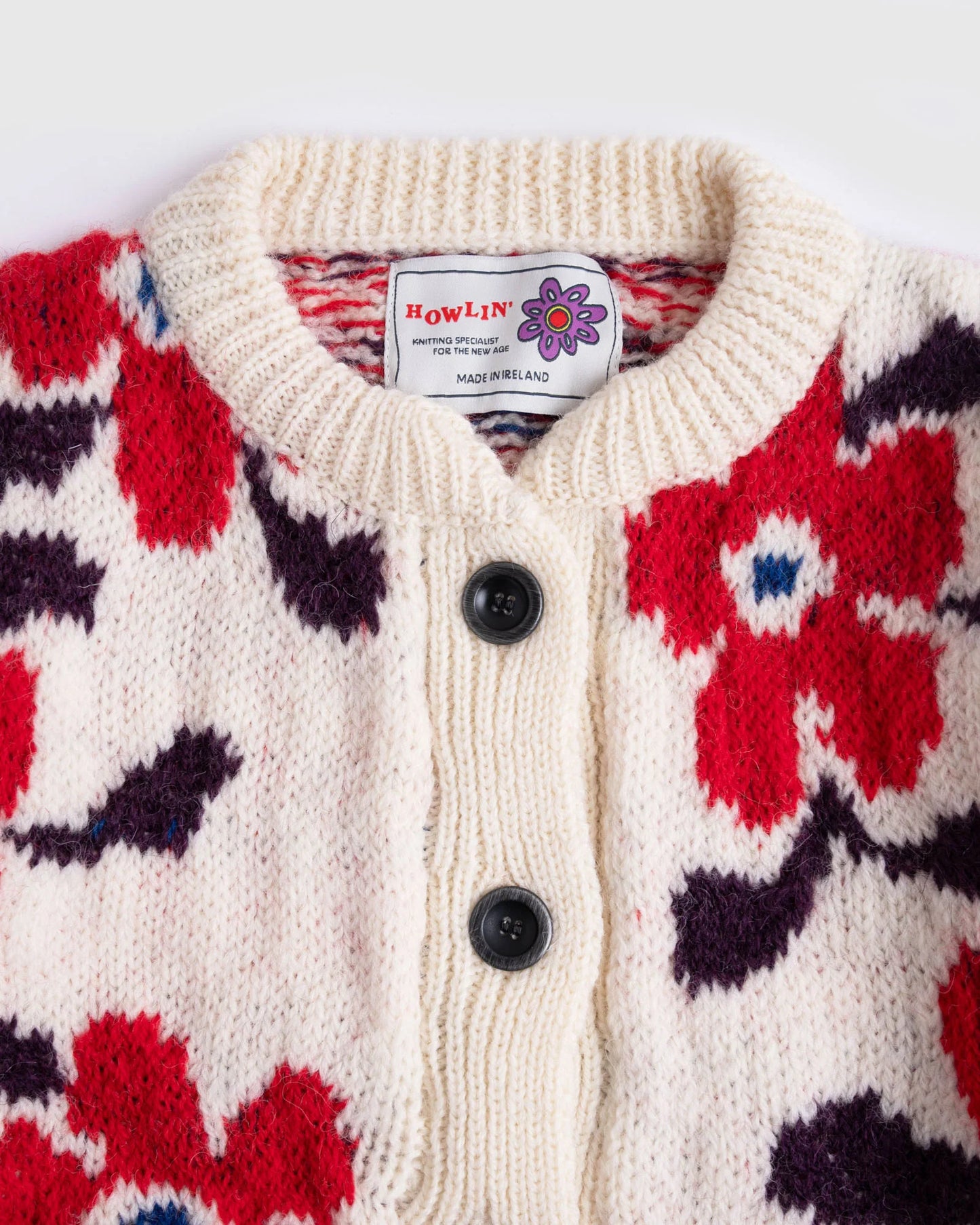 Cardigan Flower in Space - Cherry