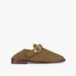 Slipper-mule Lucca - cuir suédé kaki