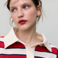 Acacia Woman Polo - Tulip Red & Midnight Stripes