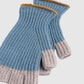 No Fingers in there Ribbed Gloves - Soft Blue