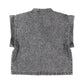 Waistcoat | Washed black denim w/ animal print