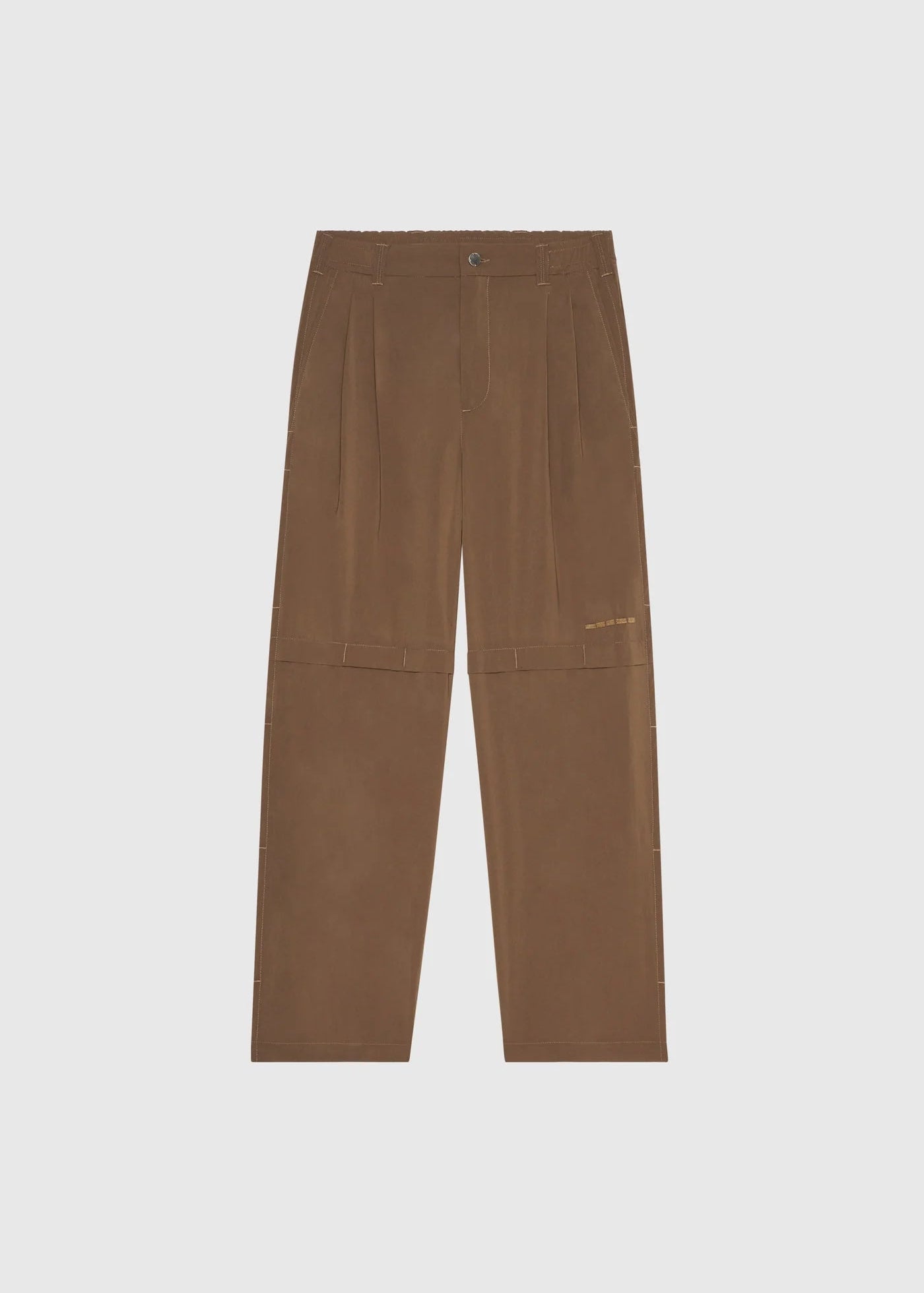 Sand pleated trousers