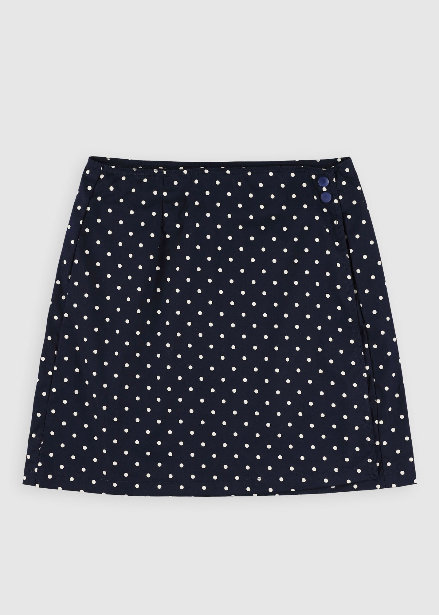 Safe Skirt - Japanese Polka Dots Navy