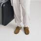 Slipper-mule Lucca - cuir suédé kaki